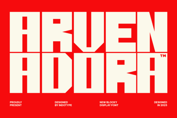 Arvenadora: A Bold Display Font for Handmade Crafts