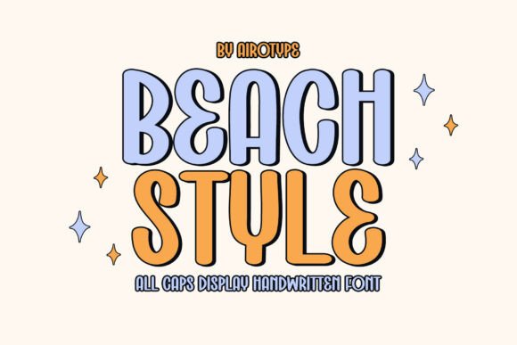 Beach Style: A Playful All Caps Display Font for Digital Brands