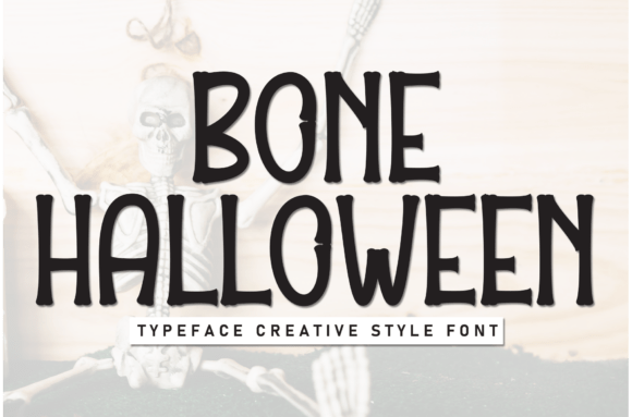 Bone Halloween Font for Handmade Products and Craft Projects