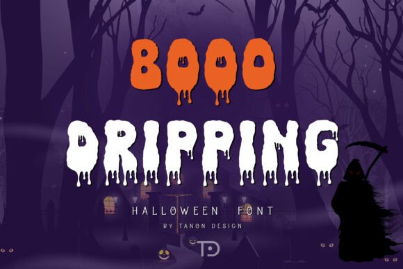 Booo Dripping: A Spooky Halloween Display Font for Crafters and Sellers