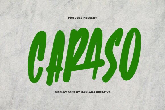 Caraso: Hand-Brushed Display Font for Small Business Owners