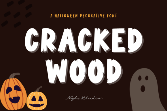 Cracked Wood Display Font for Playful Brand Campaigns