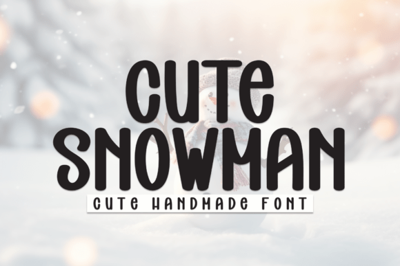 Cute Snowman Display Font for Handmade Labels and Craft Products
