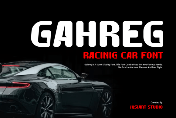 Gahreg – A Racing Car Font Built for Bold Campaign Visuals