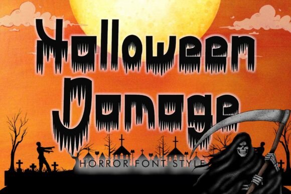 Halloween Damage Font for Bold Campaigns