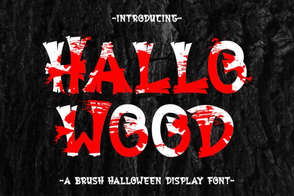 Hallowood Brush: A Wood-Inspired Display Font for Eerie Branding