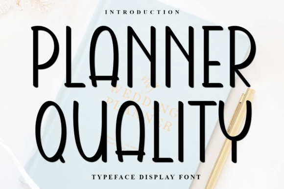 Planner Quality: A Festive Display Font for Editorial Design
