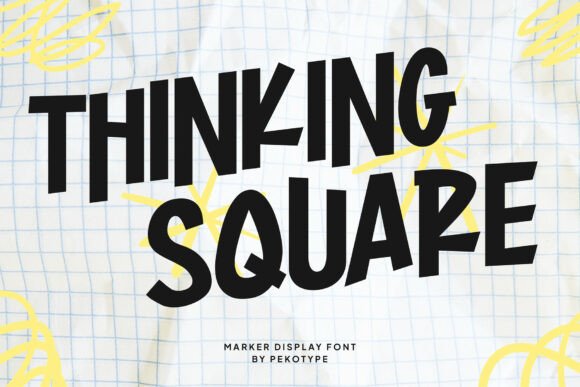 Thinking Square Font for Editorial Design