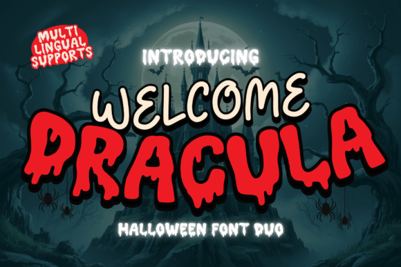 Welcome Dracula Font Duo for Halloween Campaign Visuals